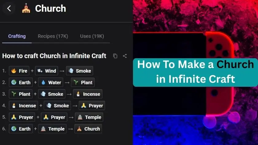 how to make church in infinite craft