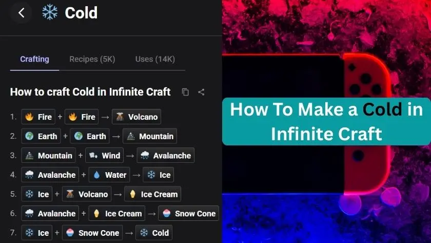 how to make cold in infinite craft