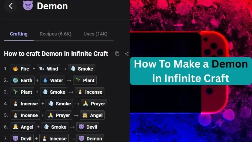 how to make demon in infinite craft