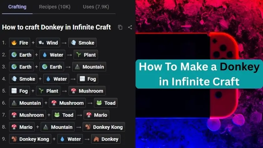 how to make donkey in infinite craft