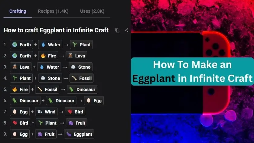 how to make eggplant in infinite craft