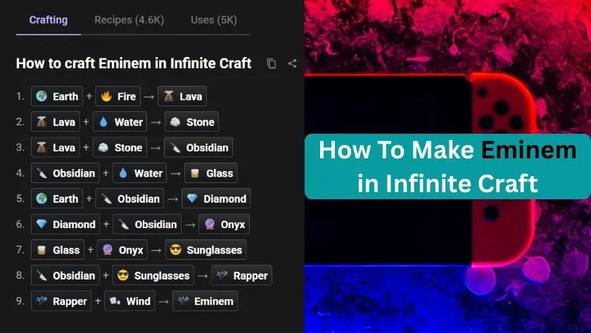 how to make eminem in infinite craft