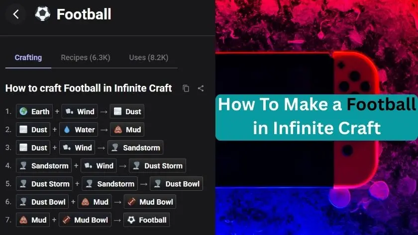 how to make football in infinite craft