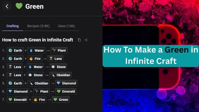 how to make green in infinite craft