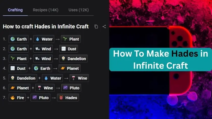 how to make hades in infinite craft