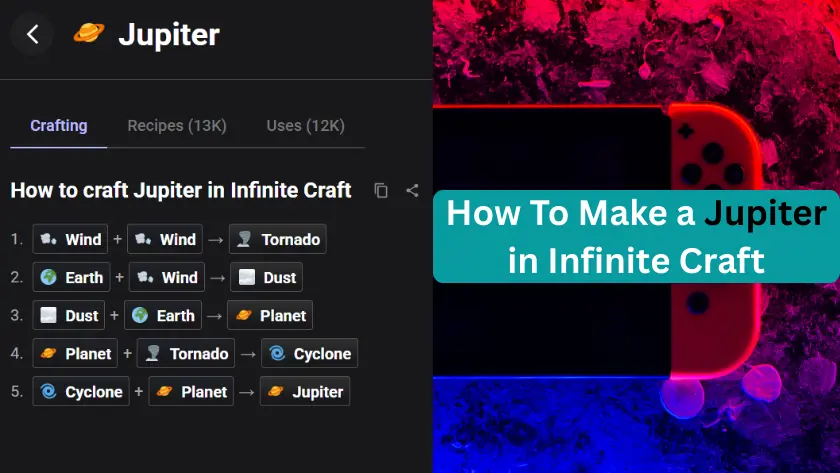 how to make Jupiter in infinite craft