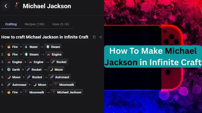 how to make michael jackson in infinite craft
