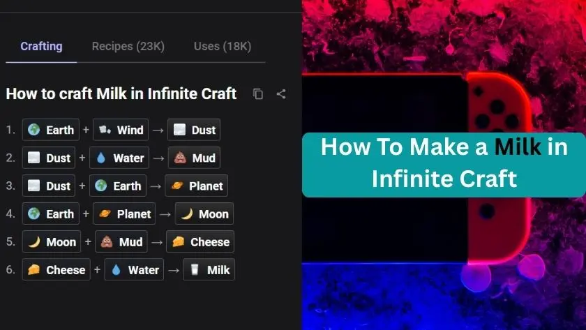 how to make milk in infinite craft