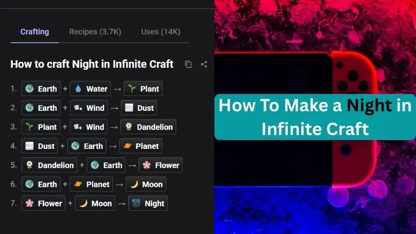 how to make night in infinite craft