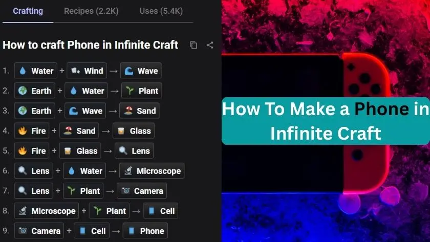 how to make phone in infinite craft