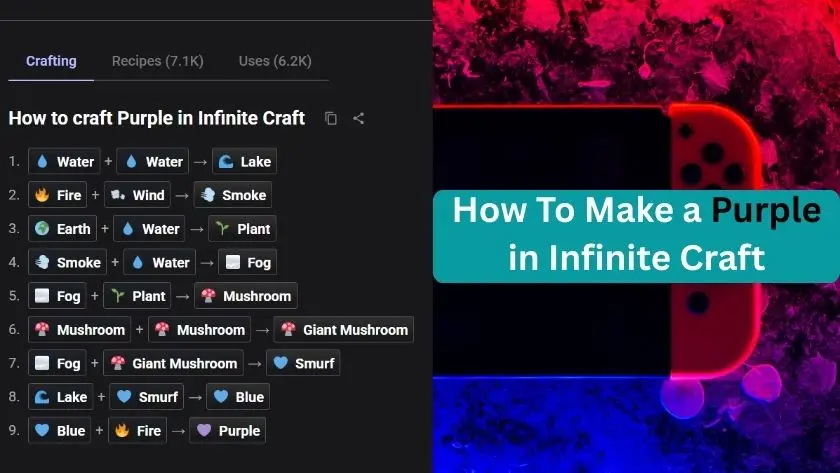 how to make purple in infinite craft