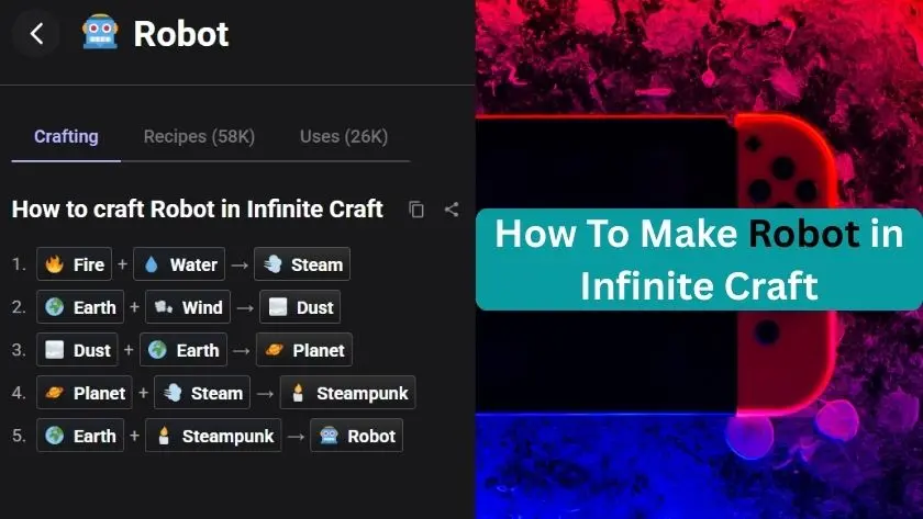 how to make robot in infinite craft