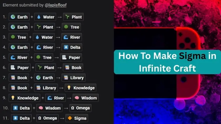 how to make sigma in infinite craft