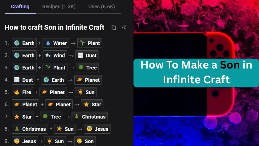 how to make son in infinite craft