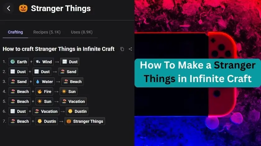 how to make stranger things in infinite craft