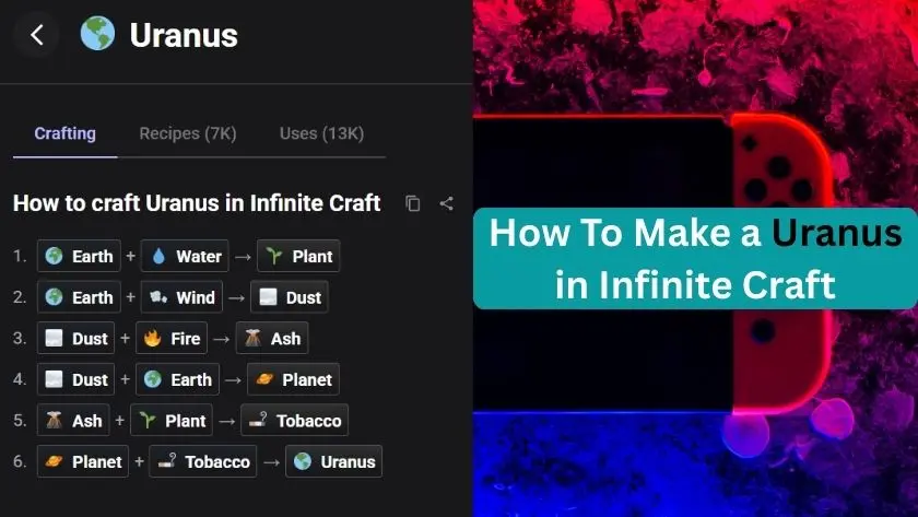 how to make uranus in infinite craft