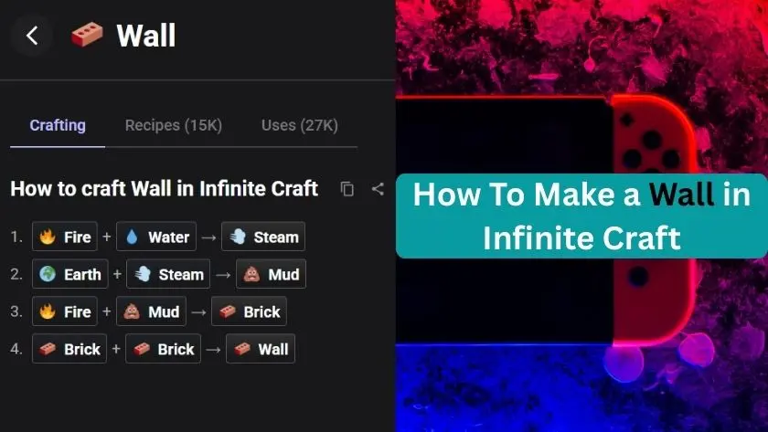 how to make wall in infinite craft