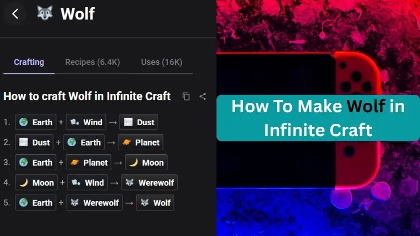 how to make wolf in infinite craft