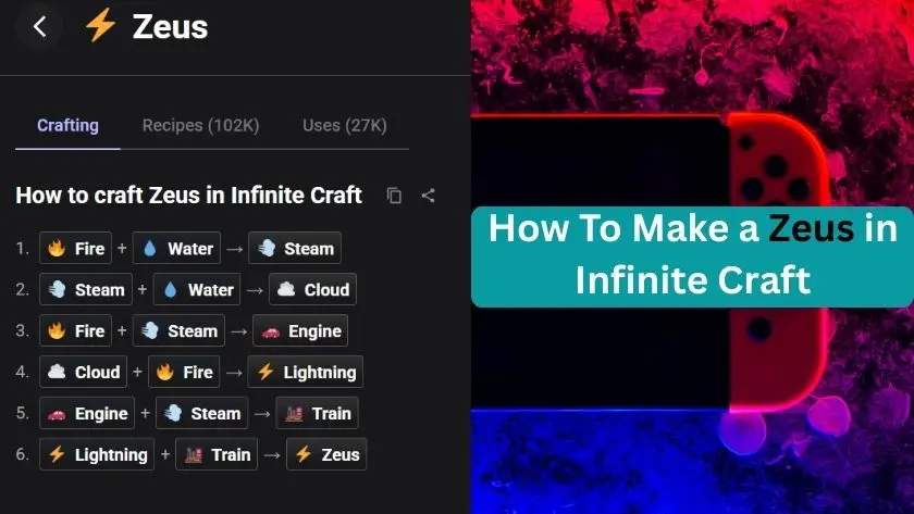 how to make zeus in infinite craft