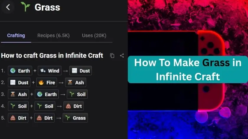 how to make grass in infinite craft