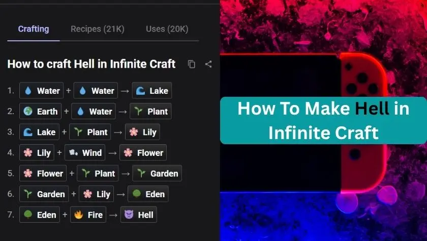 how to make hell in infinite craft
