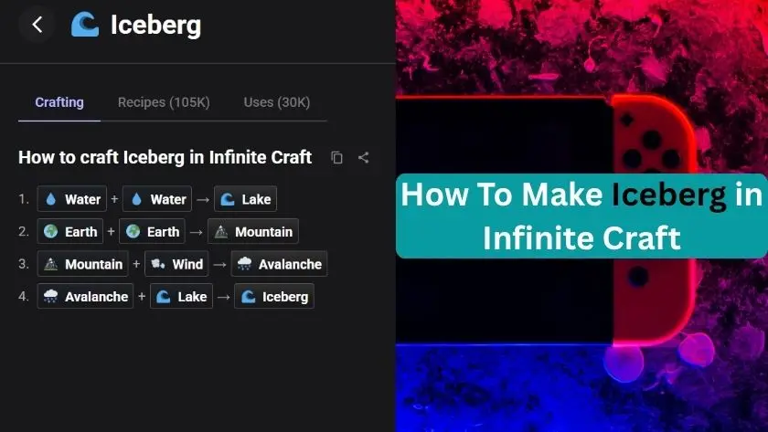 how to make iceberg in infinite craft