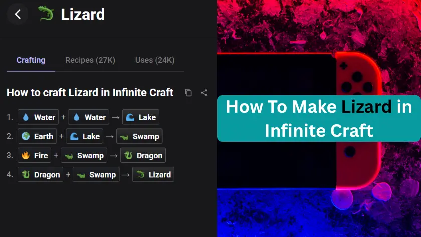 how to make lizard in infinite craft