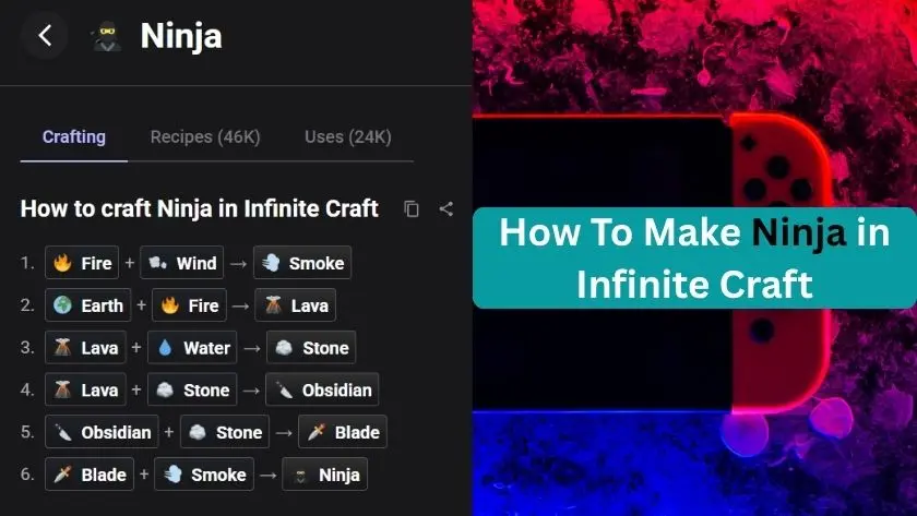 how to make ninja in infinite craft