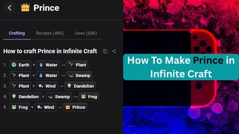 how to make prince in infinite craft