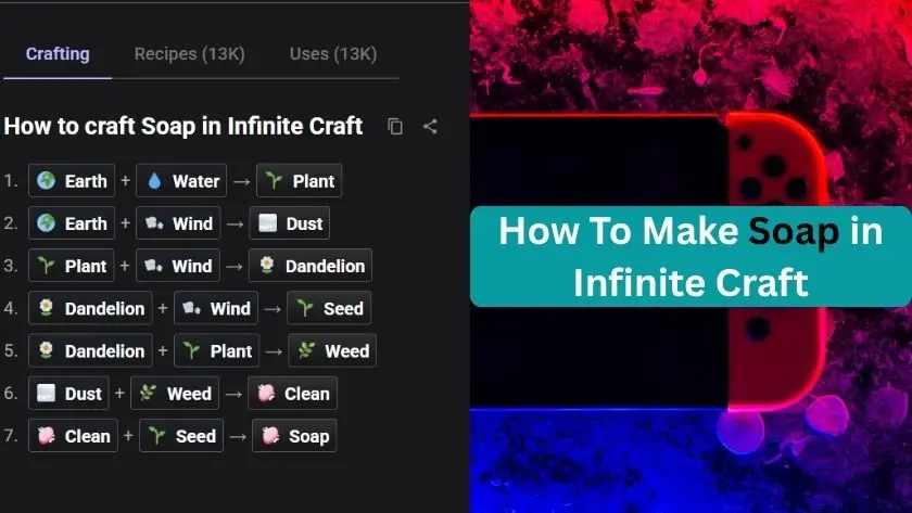 how to make soap in infinite craft