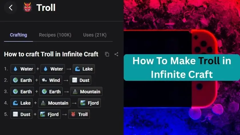 how to make troll in infinite craft
