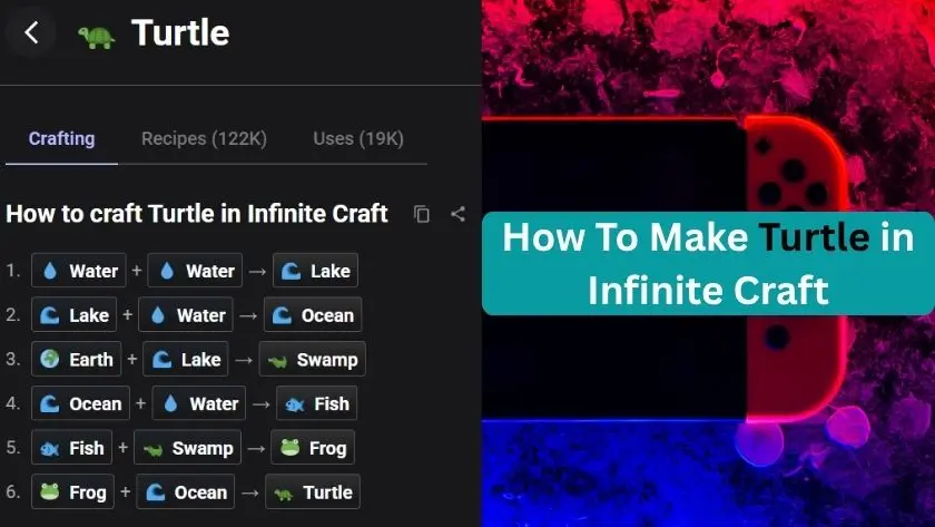 how to make turtle in infinite craft