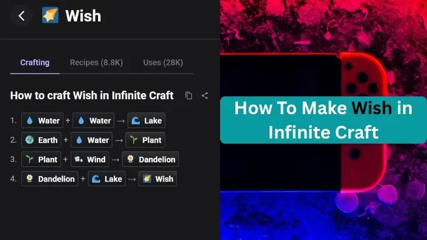how to make wish in infinite craft